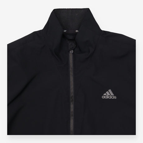 Running Jacket Black Windproof Reflective Zip Up