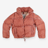 Coat Pink Velour Puffer
