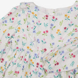 White floral LS dress