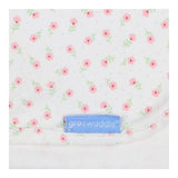 Swaddle white with pink flowers