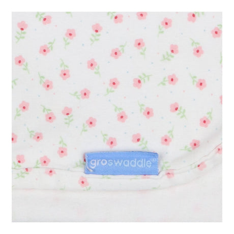 Swaddle white with pink flowers