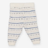 White and fairisle knit leggings
