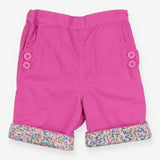 Trousers Pink with Floral Turn Ups