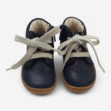 Boots Navy with Cream Laces and Tan Soles