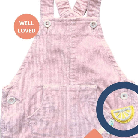 Pastel Pink Kangaroo Pocket Dungarees