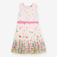 Dress Sleeveless White Colourful Flowers
