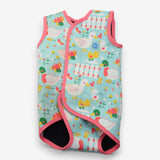 Wrap round swim suit wet suit blue ducks pink edgi