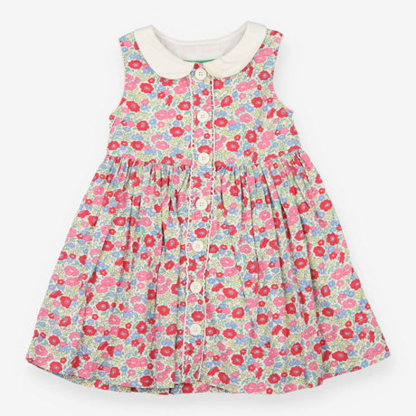 Floral dress with collar and buttons