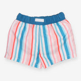 Swim shorts blue orange stripes
