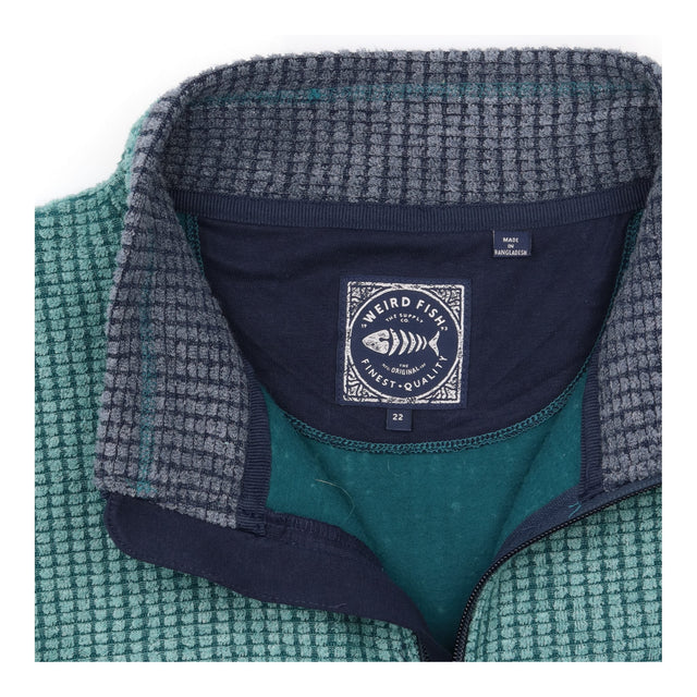 Ariana Full Zip Grid Fleece Leaf Green