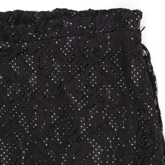Black Lace Polka Dot Midi Ski