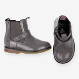 Boots Grey with Pink Hearts