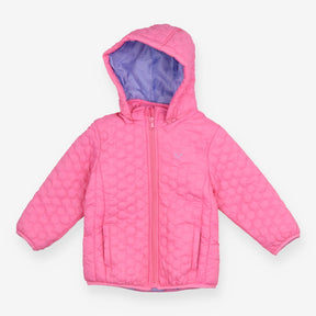 Light Weight Quilted Jacket Pink with Stitching 