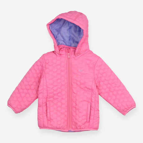 Light Weight Quilted Jacket Pink with Stitching 