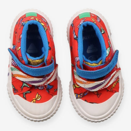 Roahld Dahl Clarks willy wonka high top trainers