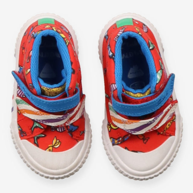 Roahld Dahl Clarks willy wonka high top trainers