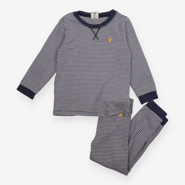 Pyjamas blue stripe jersey blue cuffs