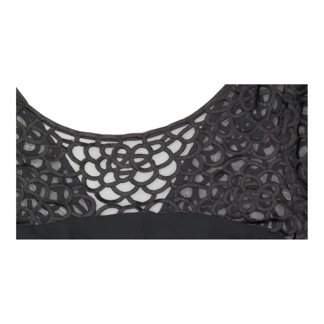 Dress Black Lace Short Sleeve Fitted Occasion