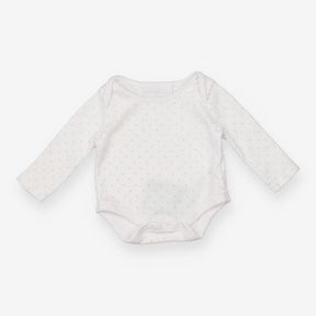 Bodysuit white grey spot LS