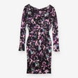 Black & Purple Embellished Metallic Beaded Dress
