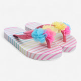 Flip Flops Candy Stripe with Ruffles