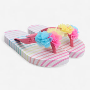 Flip Flops Candy Stripe with Ruffles