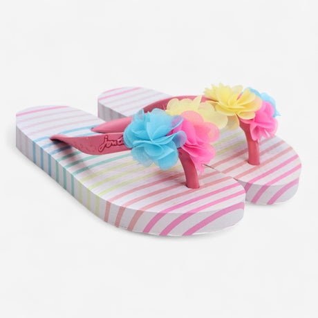Flip Flops Candy Stripe with Ruffles