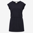 Midi Dress Slouchy Scoop Neck Short Sleeve Navy