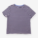 Top Navy Pink Stripe Short Sleeve Cotton T-Shirt