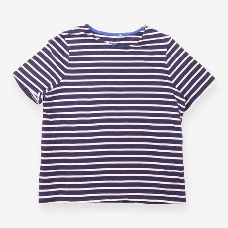 Top Navy Pink Stripe Short Sleeve Cotton T-Shirt