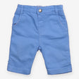 Blue trousers stripe waist lining side split