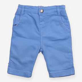 Blue trousers stripe waist lining side split