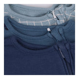 Blue Ribbed Sleepsuits 3pc 