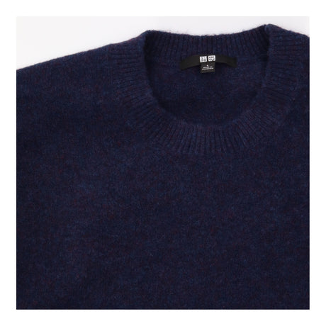 Jumper Navy Blue Wool Blend Knit Crew Neck