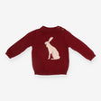 Sweater knit maroon hare with bowtie 