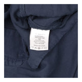 Jumpsuit Blue Button Front Tapered Leg
