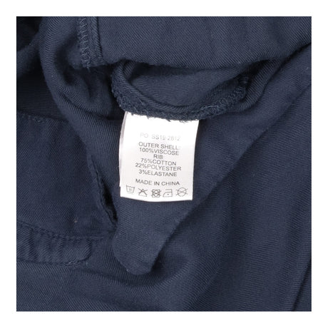 Jumpsuit Blue Button Front Tapered Leg