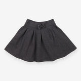 Jersey Bow Grey School Skirt