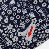 Dress navy and white woodland striped pockets