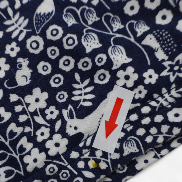Dress navy and white woodland striped pockets