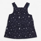 Pinafore Dress Grey with Stars and Striped Bodysui