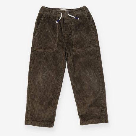 Cords trousers green white cord drawstring