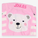 Leggings knit pink stripe bear bum