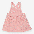 Pinafore cord pink white rabbits
