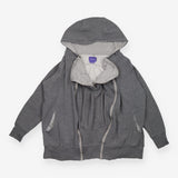 Babywearing Hoodie Grey Marl 3-in-1 Maternity Zip 