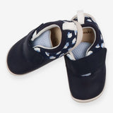 Navy first walkers with white and blue shapes