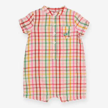 Rainbow Plaid Romper