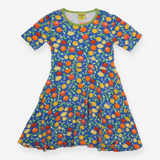 Blue Dress with Fruits