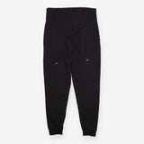 Maternity Joggers Black Cotton Stretch Drawstring 