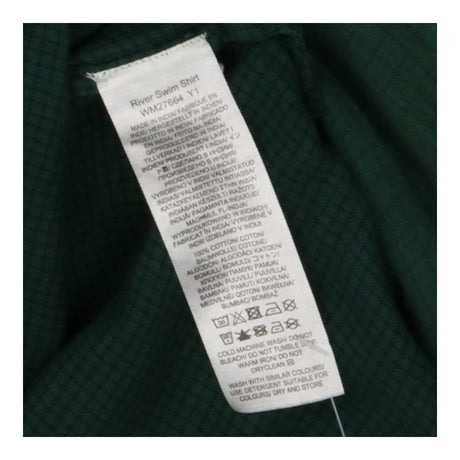 Peter Pan Collar Check Shirt – Green & Blue Cotton